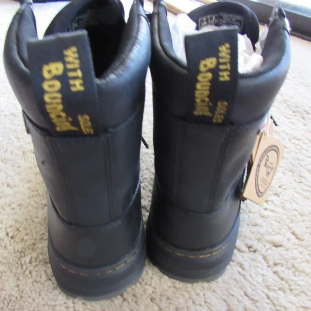 Dr. Martens Black Leather Water Proof Boots Men's 8 Women's 10